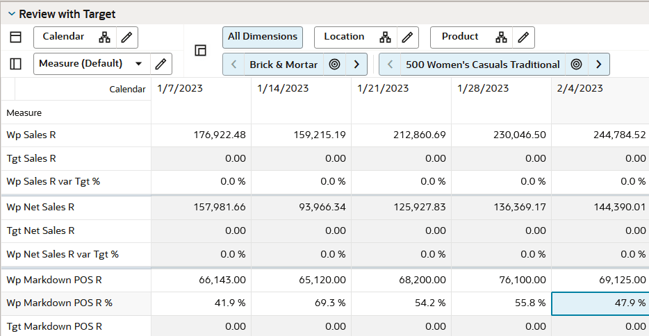 Review with Target View Review with Target View