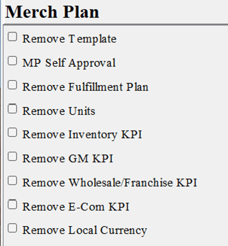 Merch Plan Module Merch Plan Module