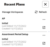 Recent plans.