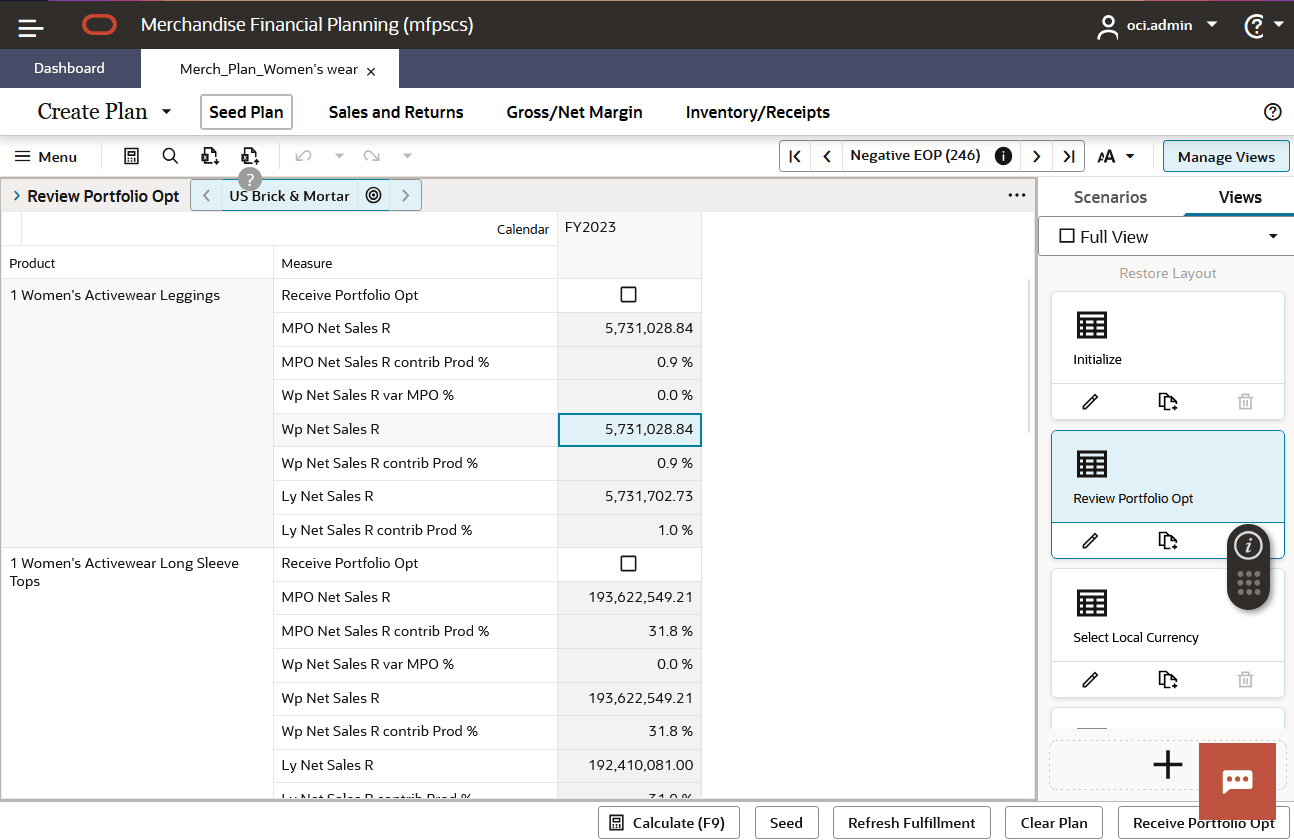 Review Portfolio Opt View