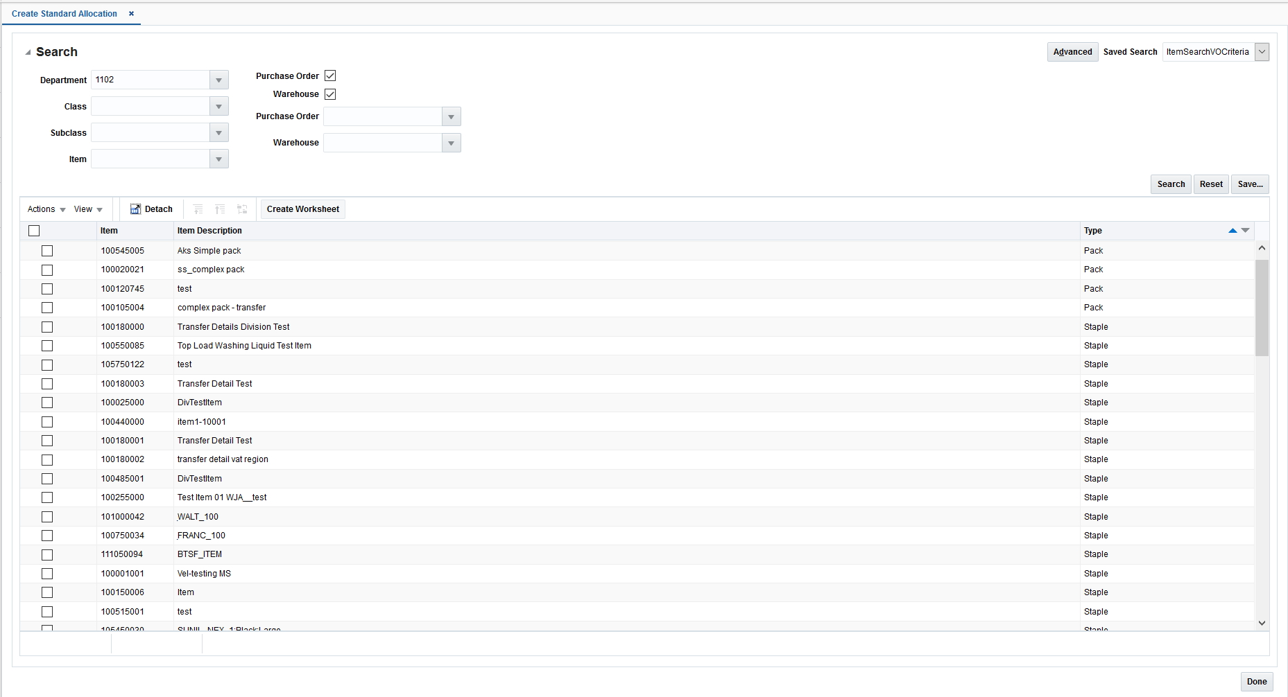Item Search Results Item Search Results