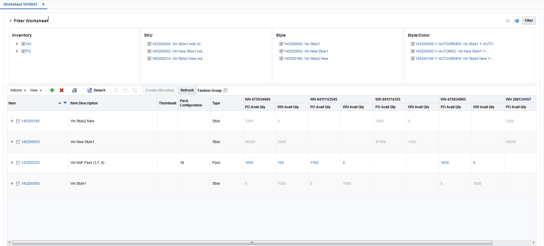 Work sheet window Work sheet window