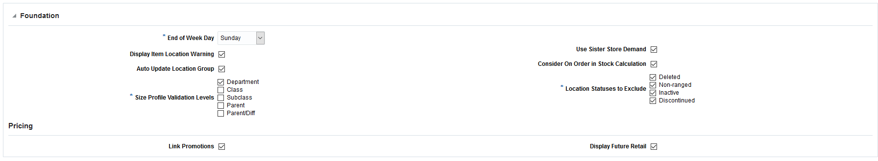 system options foundation section system options foundation section