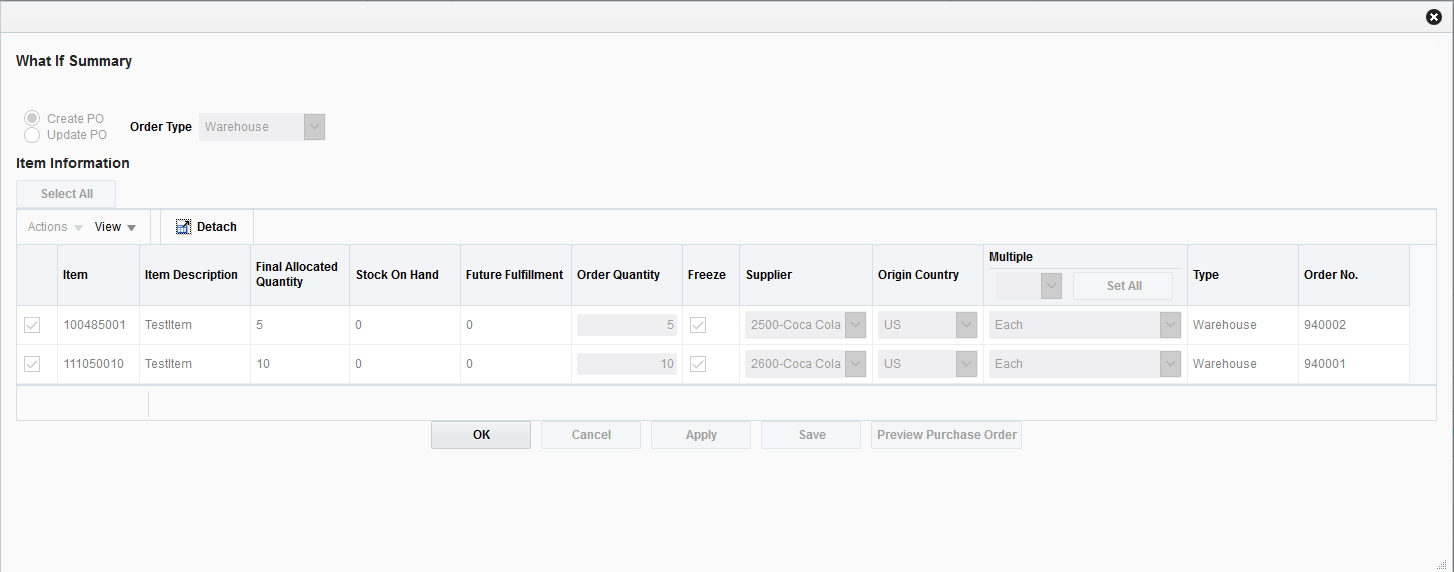 What if Summary Window