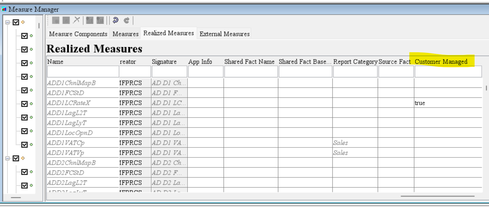 Customer Managed Table Field