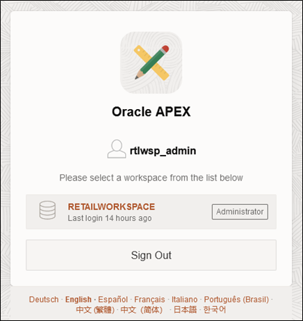 APEX Workspace Pre-Authenticated Login