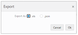 Export Config Window Export Config Window