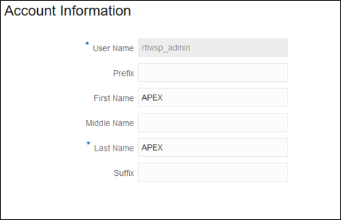 APEX User Setup in IAM APEX User Setup in IAM