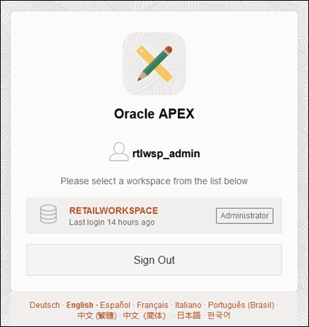APEX Workspace Pre-Authenticated Login APEX Workspace Pre-Authenticated Login