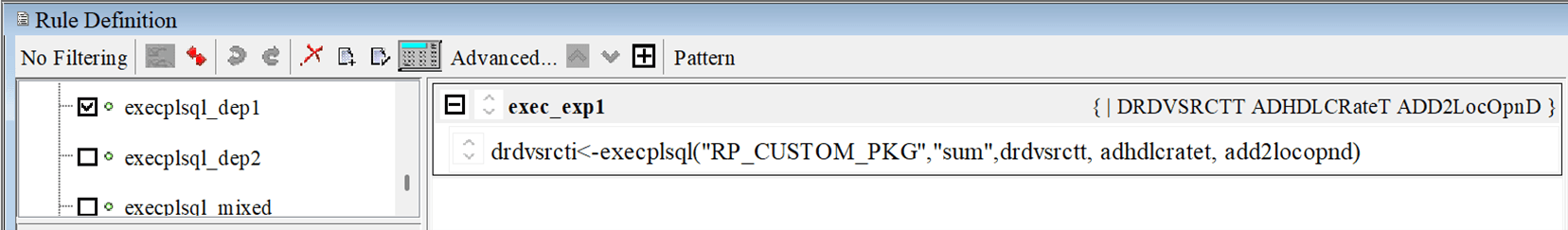 exec_exp1 Rule Definition