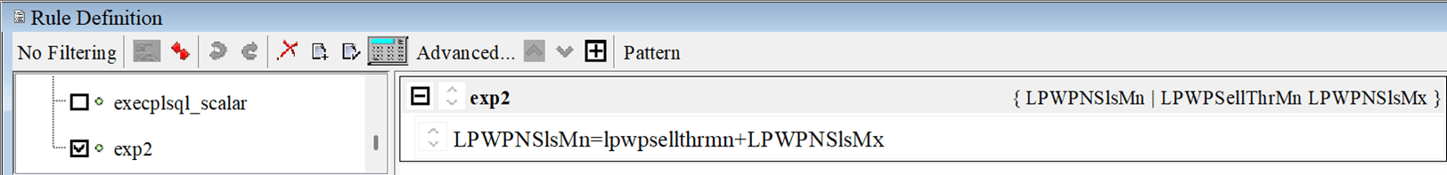 exp2 Rule Definition