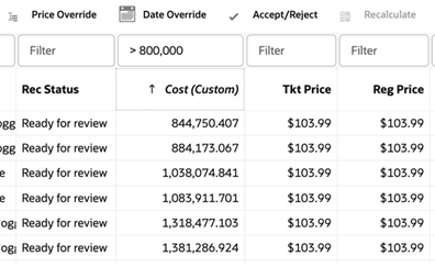violations and info panel