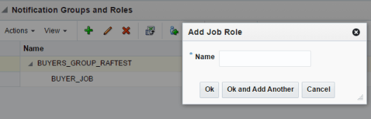 Add Job Role Window