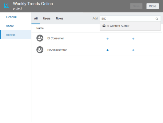 Change Permissions for Users and Roles Change Permissions for Users and Roles