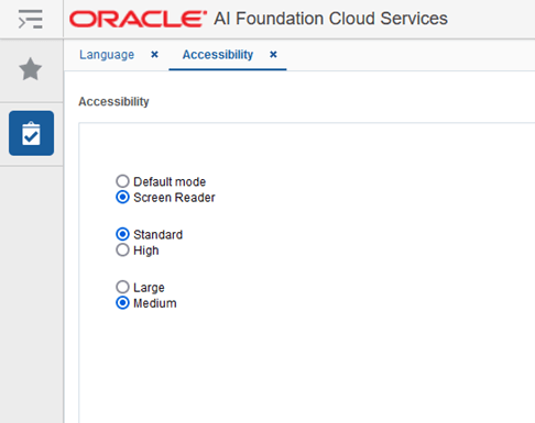 Accessibility Tab Accessibility Tab
