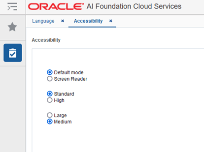 Accessibility Tab Accessibility Tab