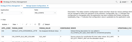 Manage System Configurations Tab Manage System Configurations Tab