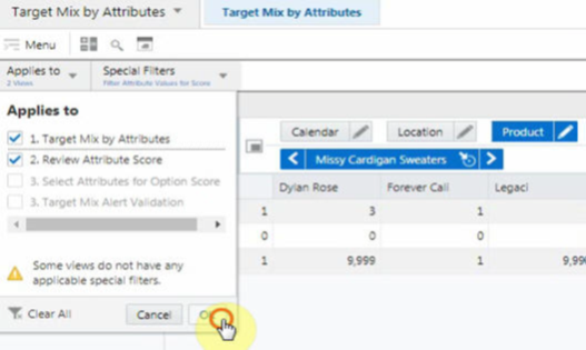 Select to Apply Special Filter Select to Apply Special Filter