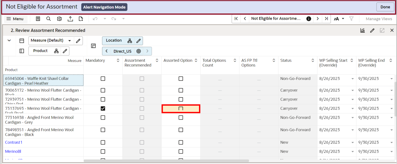 Alert Navigation Mode Alert Navigation Mode