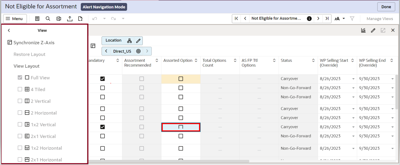 View Layout View Layout