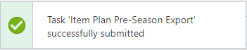 This figure shows the confirmation message for a submitted task. This figure shows the confirmation message for a submitted task.