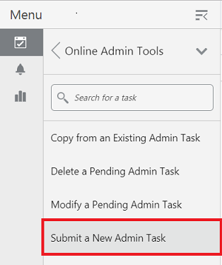 This figure shows the Administration tasks.