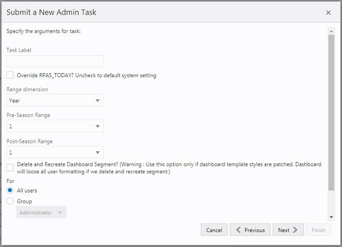 This figure shows specifying the arguments for the task.