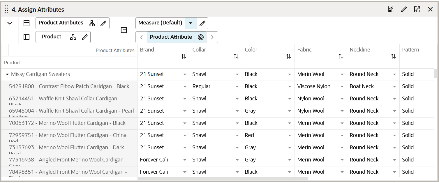 Assign Attributes View