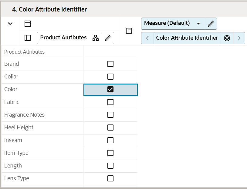 Color Attribute Identifier View