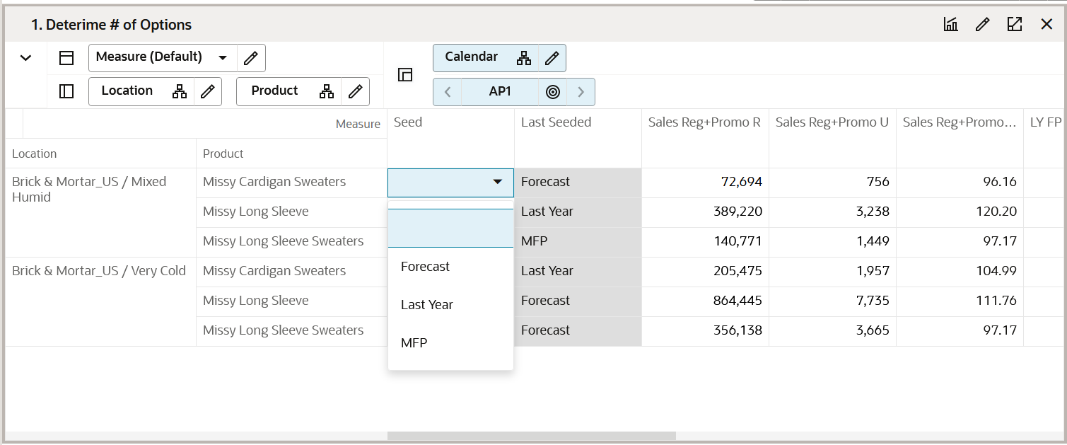 Determine # of Options View