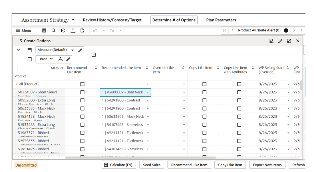 Create Options View
