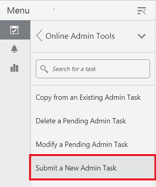 This figure shows the Administration tasks.