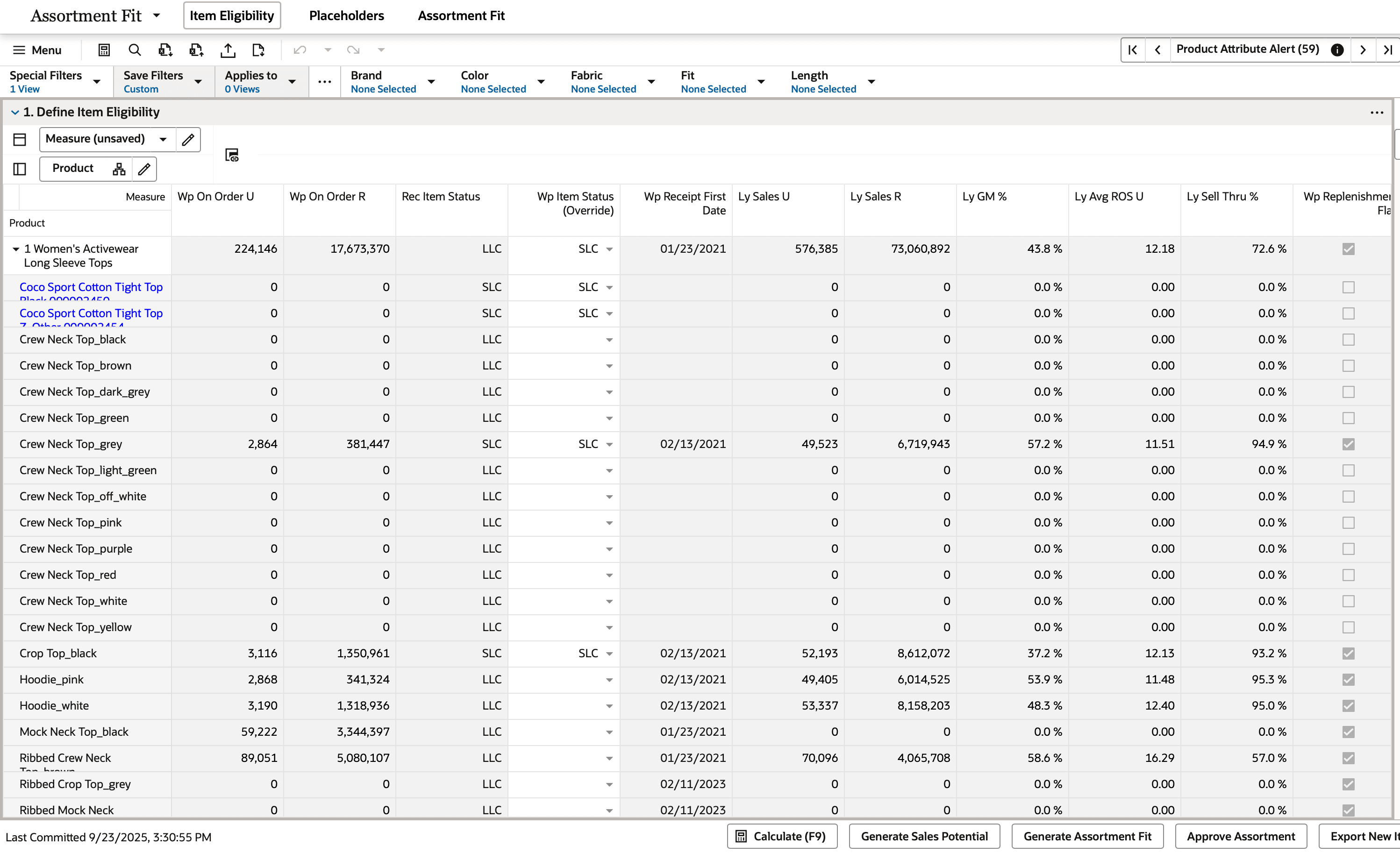 Define Item Eligibility View Define Item Eligibility View