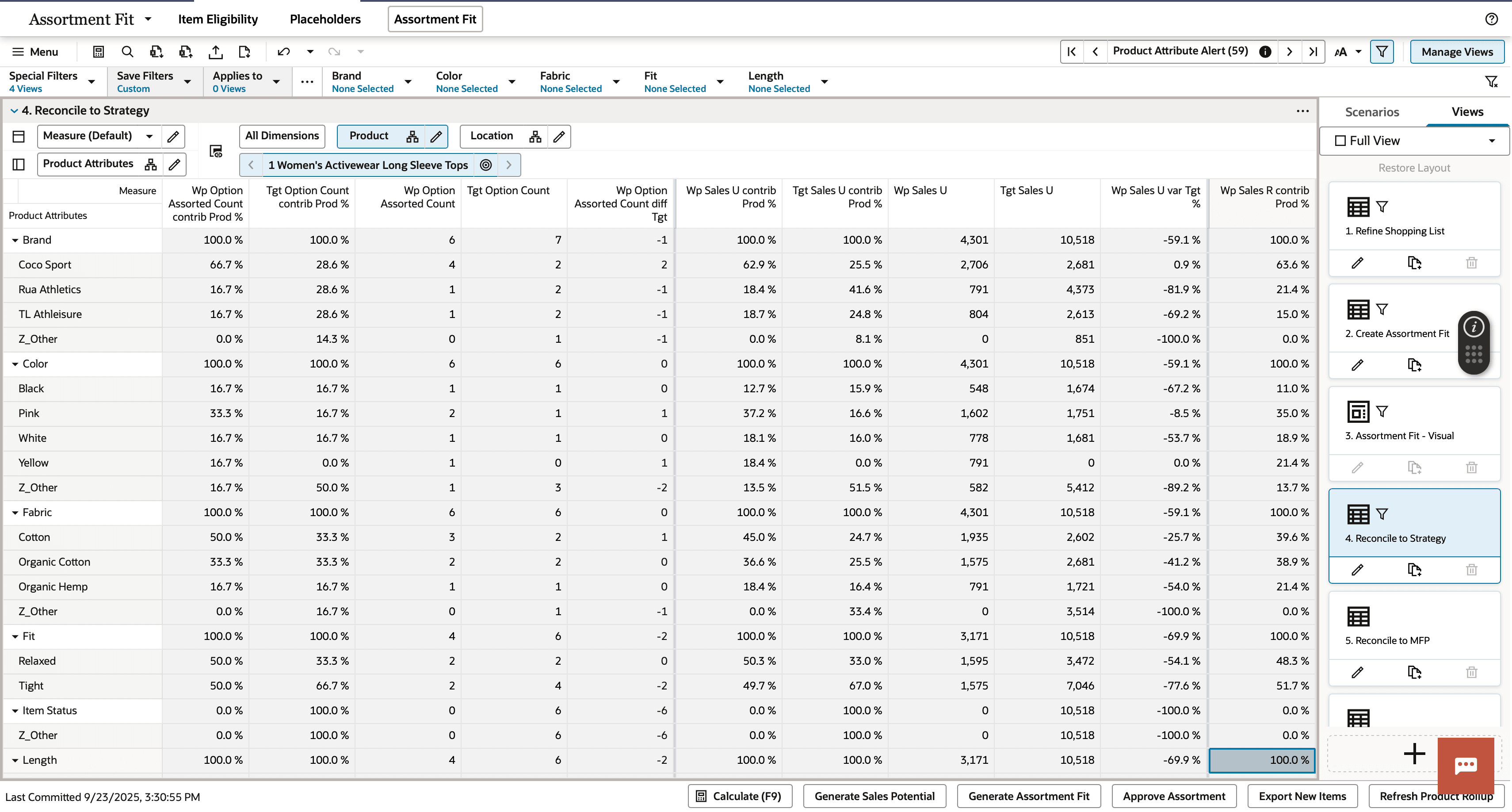 Reconcile to Strategy View Reconcile to Strategy View