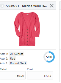 Example of Shopping List Card View Attribute