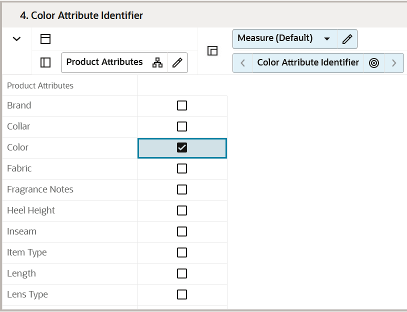 Color Attribute Identifier View