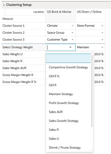 Clustering Setup View Clustering Setup View
