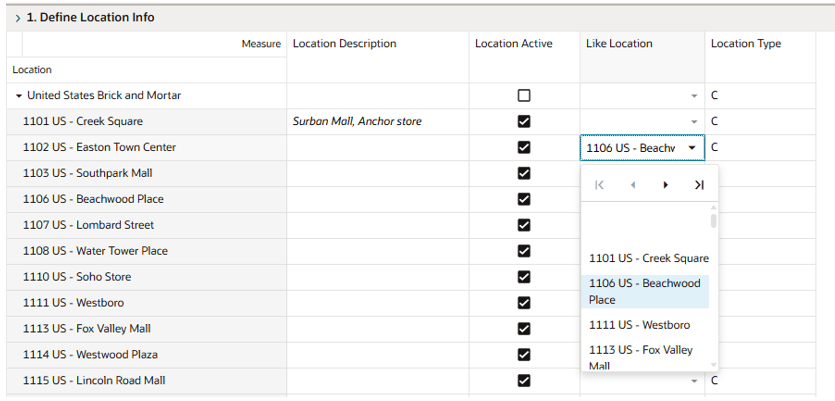 Define Location Info View