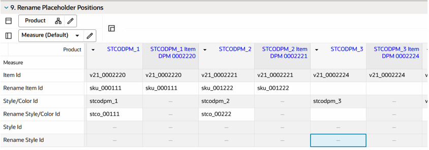 Rename Placeholder Positions View