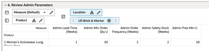 Review Admin Parameters View Review Admin Parameters View