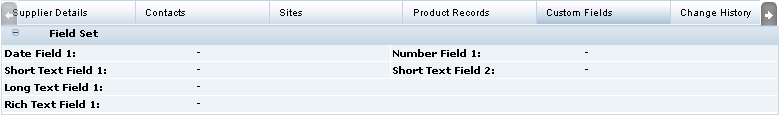 This figures shows the Custom Fields page.