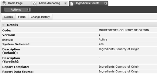 This figure shows the Report Design Details.