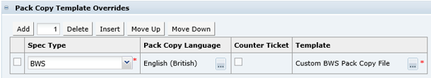 This figure shows the Spec Type Details page.
