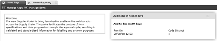 This figure shows the KPI Home Page Dashboard App.