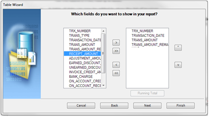 This figure shows the Table Wizard dialog box.