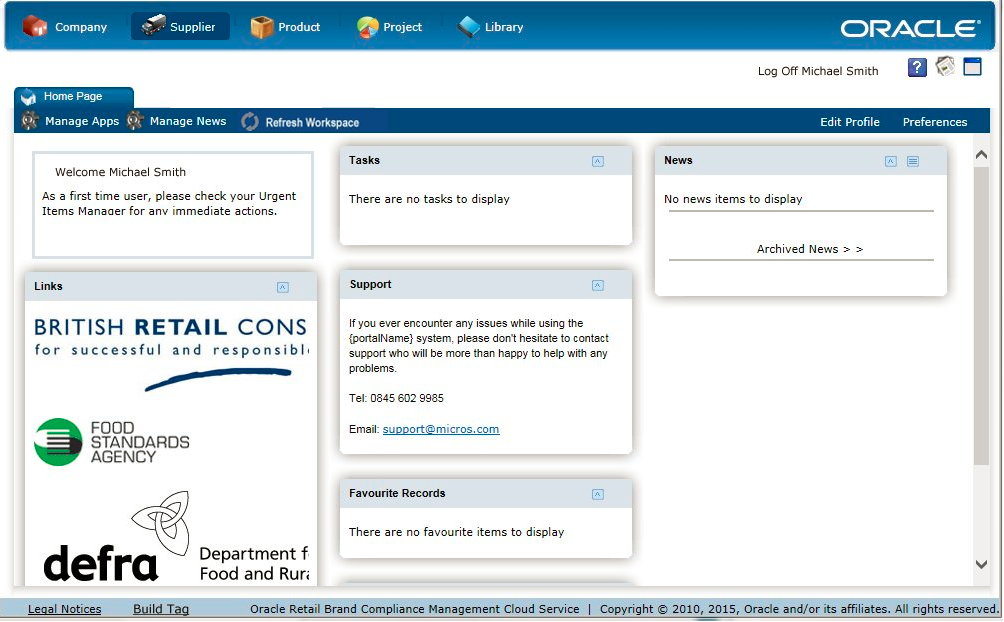 This figure shows the Home page. This figure shows the Home page.