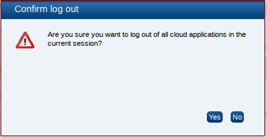 This figure shows the Confirm Log Out dialog. This figure shows the Confirm Log Out dialog.