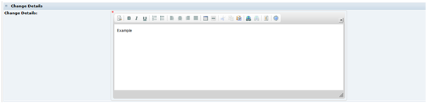 This figure shows Temporary Specification Change Details. This figure shows Temporary Specification Change Details.
