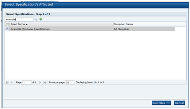 This graphic shows Specifications Affected. This graphic shows Specifications Affected.