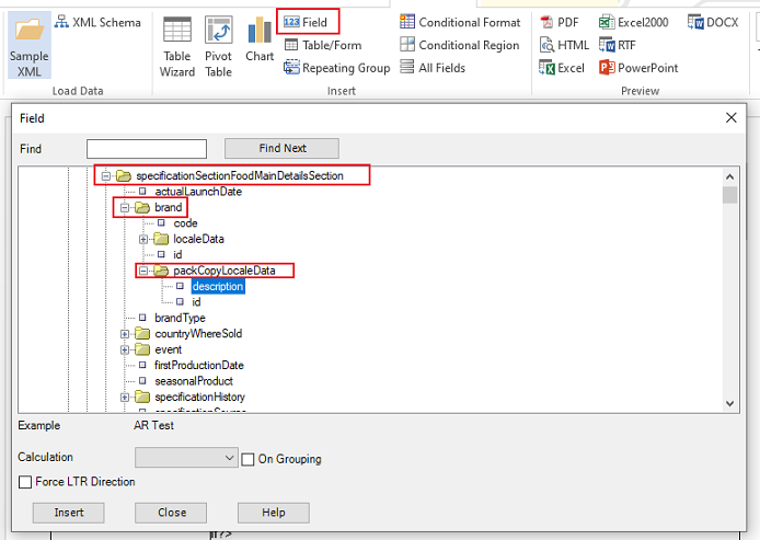 This image shows identifying the field and absolute path. This image shows identifying the field and absolute path.